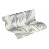 Cream & Silver Bamboo Leaves Wallpaper