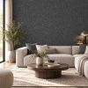 Charcoal Linen Effect Wallpaper