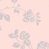 Soft Pink Glitter Floral Wallpaper