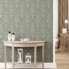 DAMASK SAGE GREEN WALLPAPER CAMILLE PASTE THE WALL ARCHIVE COLLECTION - View #7