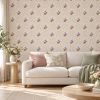 Tudor Rose Lilac Rose Damask Wallpaper