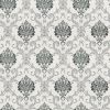 DISCONTINUED Duplex Damask Wallpaper Debona Grey Silver