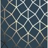 Platinum Geometric Trellis Foil Wallpaper