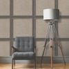 Bevelled Wood Panelled Weave Wallpaper