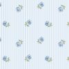 Rose Spaced Stripe Wallpaper