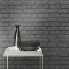 Charcoal Brick Effect Wallpaper