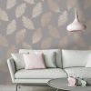 Fawning Feather Metallic Wallpaper