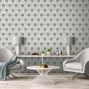 DISCONTINUED Duplex Damask Wallpaper Debona Grey Silver