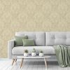 Cream & Gold Damask Wallpaper