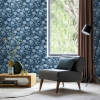 Symphony Floral Wallpaper Navy Blue