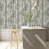 Driftwood Carbon Wallpaper Dark Grey