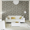 Modern Floral Wallpaper Black Gold