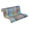 Multicoloured Wood Effect Wallpaper