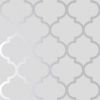 Metallic Trellis Wallpaper Silver