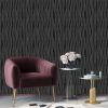 Glitter Wave Wallpaper Black Silver