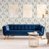 Chelsea Garden Vintage Rose Bloom Wallpaper Blue Pink