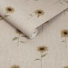 Sunflowers Woven Wicker Wallpaper