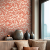 Beige & Coral Tree Wallpaper