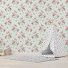 Chelsea Garden Vintage Rose Bloom Wallpaper Blue Pink