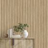 Fluted Wood Slat Wallpaper