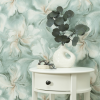 Aurora Floral Wallpaper Turquoise Green