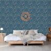 Floral Dark Blue Maison Wallpaper