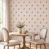 Tudor Rose Lilac Rose Damask Wallpaper