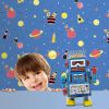 Blue Kids Space Wallpaper