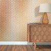 Sovereign Orange/White Geometric Wallpaper