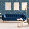 Floral Dark Blue Maison Wallpaper