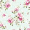 Chelsea Garden Vintage Rose Bloom Wallpaper Blue Pink