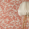Beige & Coral Tree Wallpaper