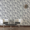 Cream & Silver Bamboo Leaves Wallpaper