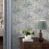 Toile Delight Wallpaper Cornflower Blue