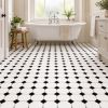 Hudson Black White Peel & Stick Self Adhesive Floor Tiles