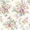 Chelesa Garden Rose Bud Wallpaper Pink Blue
