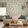 Tree Of Life Floral Wallpaper Green