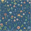 Floral Dark Blue Maison Wallpaper