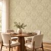 Cream & Gold Damask Wallpaper