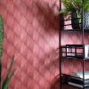 Diamond Geometric Wallpaper Burgundy