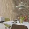 Ikat Green Orange Geometric Wallpaper