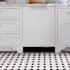 Hudson Black White Peel & Stick Self Adhesive Floor Tiles