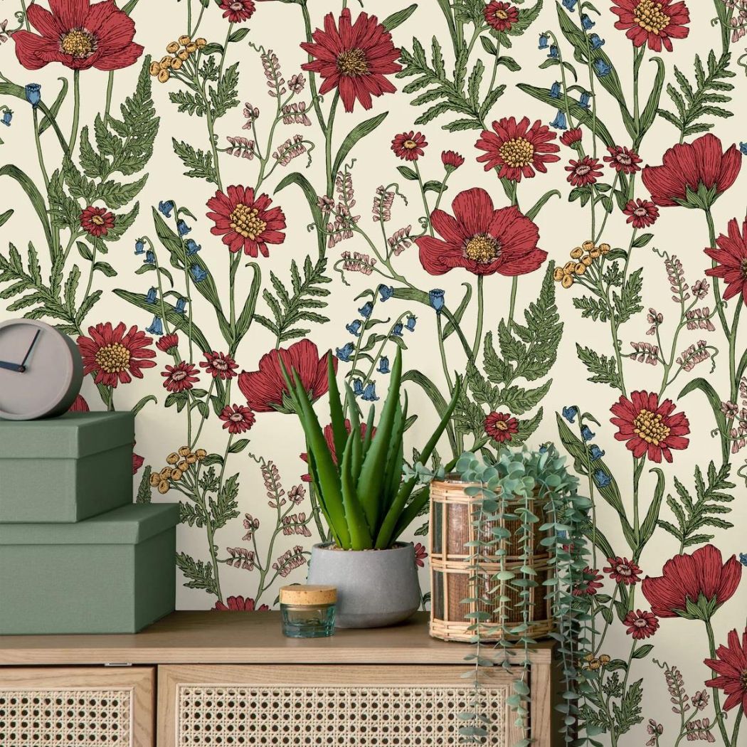 Fine Decor Wild Meadow Wallpaper | Wallpaper Shop