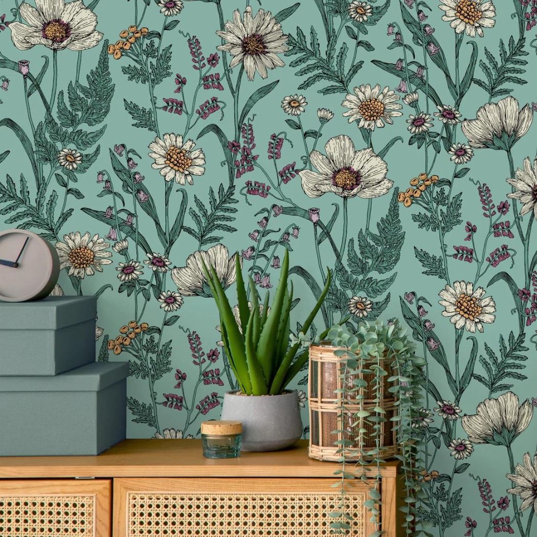 Fine Decor Wild Meadow Wallpaper | Wallpaper Shop