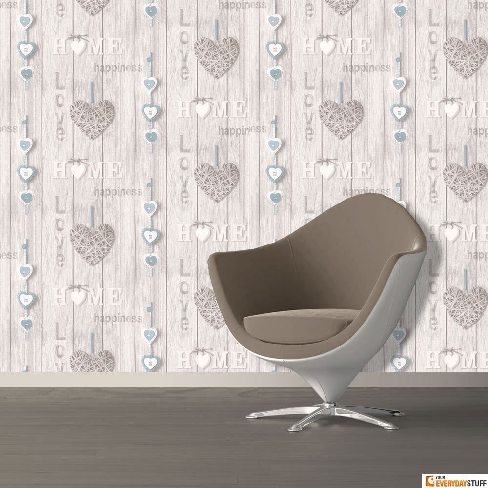 Love Your Home Hearts Wallpaper Blue Purple Red Wooden Love Planks