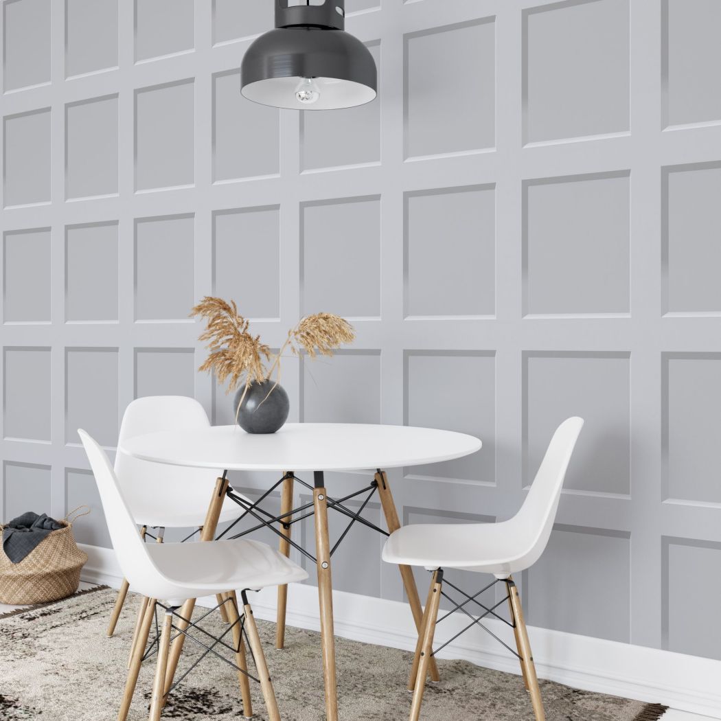 Debona Heritage Wood Effect Panel Wallpaper Pink