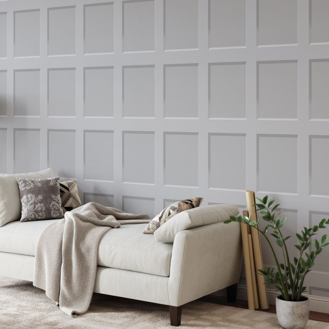 Debona Heritage Wood Effect Panel Wallpaper Pink