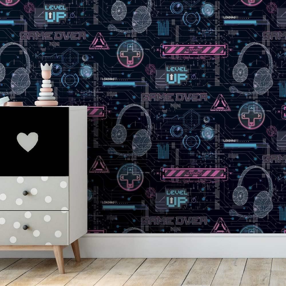 Arthouse Gamer Bedroom Wallpaper | Wallpaper Shop