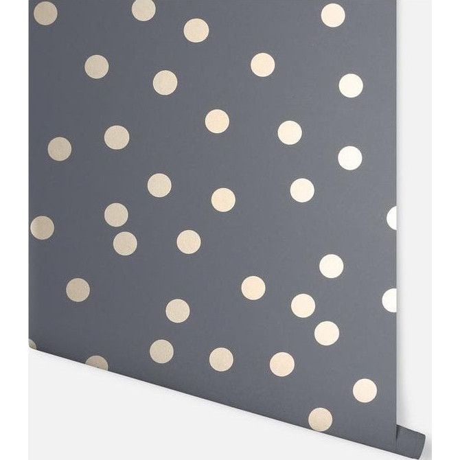 Arthouse Dotty Spot Wallpaper Charcoal & Rose Gold 685001
