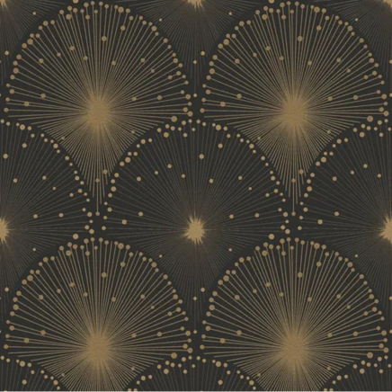 Good Home Chantemur Wallpaper Black Gold